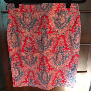 JCrew Factory red, white, blue new skirt